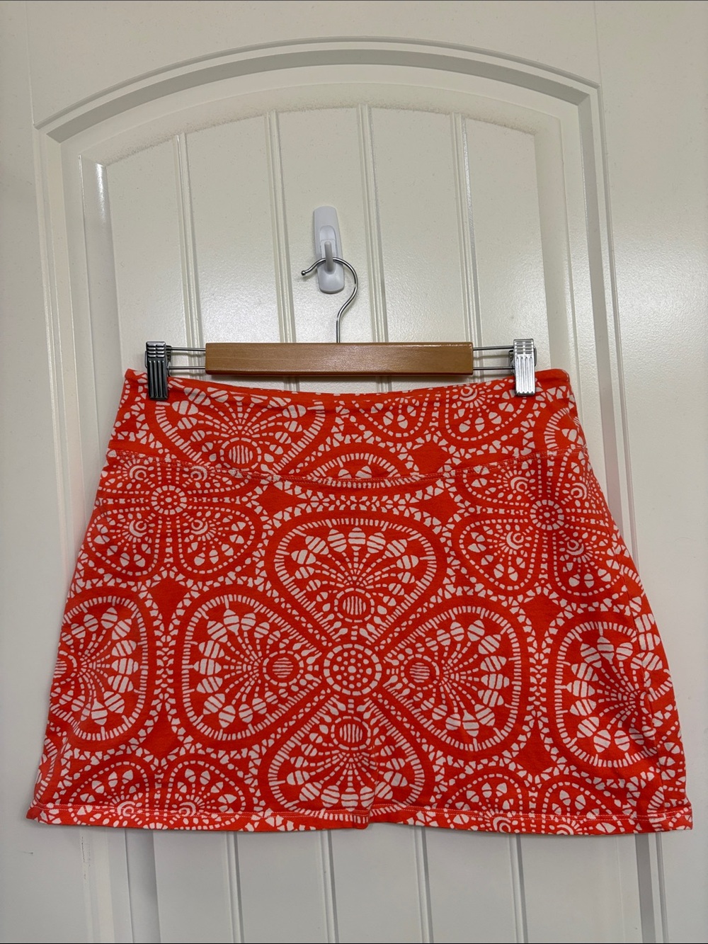 Patagonia Tidal Orange and Cream Printed Mini Skirt